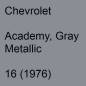 Preview: Chevrolet, Academy, Gray Metallic, 16 (1976).